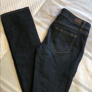 Paige dark wash straight leg denim 26
